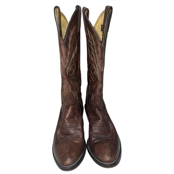 Vintage Justin Brown Leather Western Cowboy Boots 1564    Size: 10.5D - Picture 2 of 8